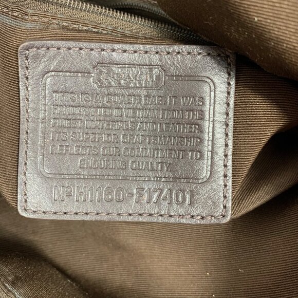 COACH Signature Soho Jacquard/Leather Tote Handbag Triple Entry Satchel F17401 - Picture 12 of 15